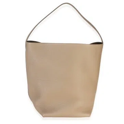 Pre-owned The Row Leather N/s Park Tote Large In Neutrals