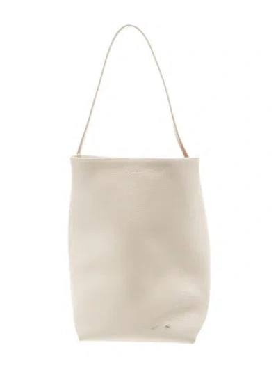 Pre-owned The Row Leather N/s Park Tote Large In White