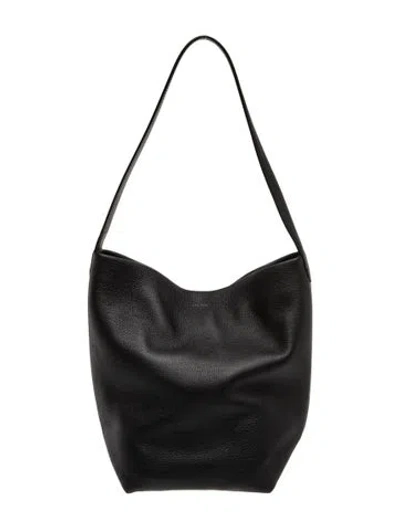 Pre-owned The Row Leather N/s Park Tote Medium In Black