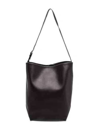 Pre-owned The Row Leather N/s Park Tote Medium In Black
