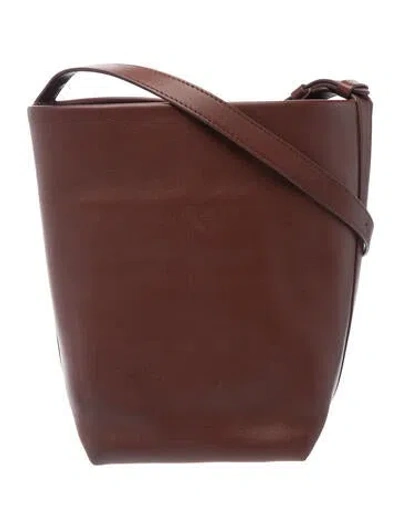 Pre-owned The Row Leather N/s Park Tote Medium In Neutral