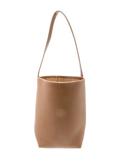 Pre-owned The Row Leather N/s Park Tote Medium In Neutral