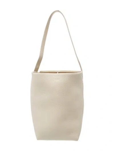 Pre-owned The Row Leather N/s Park Tote Medium In Neutral