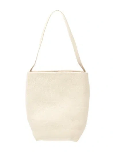 Pre-owned The Row Leather N/s Park Tote Medium In Neutral