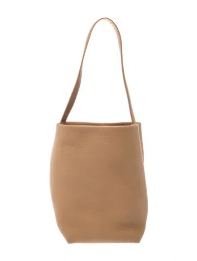 Pre-owned The Row Leather N/s Park Tote Medium In Neutral