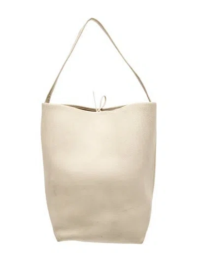 Pre-owned The Row Leather N/s Park Tote Medium In Neutrals