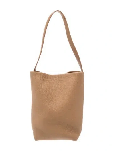 Pre-owned The Row Leather N/s Park Tote Medium In Neutrals
