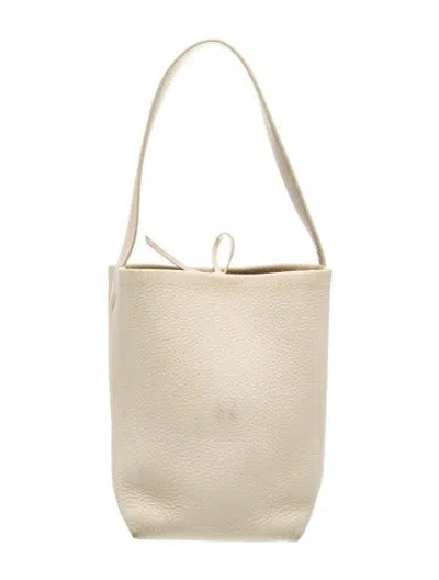 Pre-owned The Row Leather N/s Park Tote In Neutral