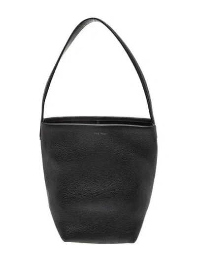 Pre-owned The Row Leather N/s Park Tote Small In Black