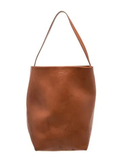 Pre-owned The Row Leather N/s Park Tote Small In Brown