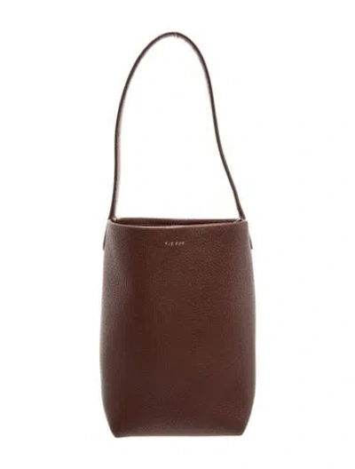 Pre-owned The Row Leather N/s Park Tote Small In Burgundy