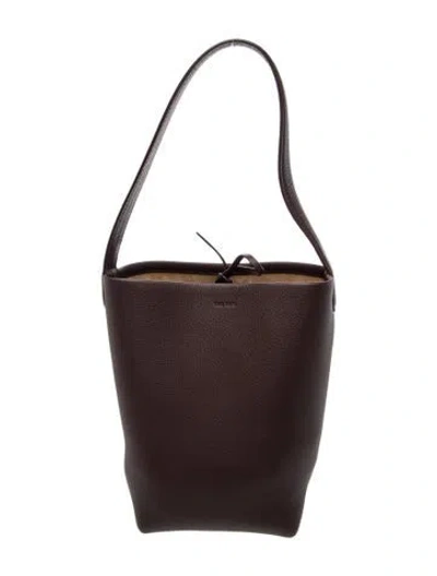 Pre-owned The Row Leather N/s Park Tote Small In Burgundy