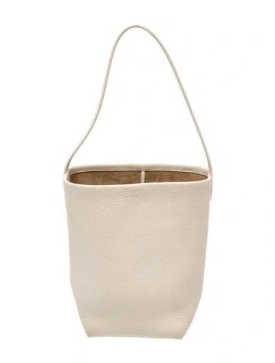 Pre-owned The Row Leather N/s Park Tote Small In Neutral