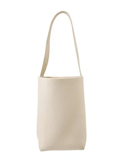 Pre-owned The Row Leather N/s Park Tote Small In Neutral