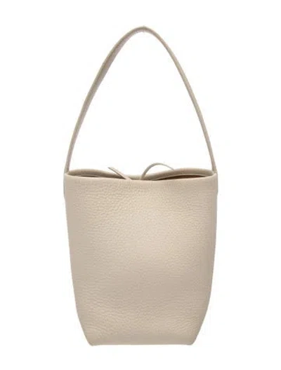 Pre-owned The Row Leather N/s Park Tote Small In Neutral