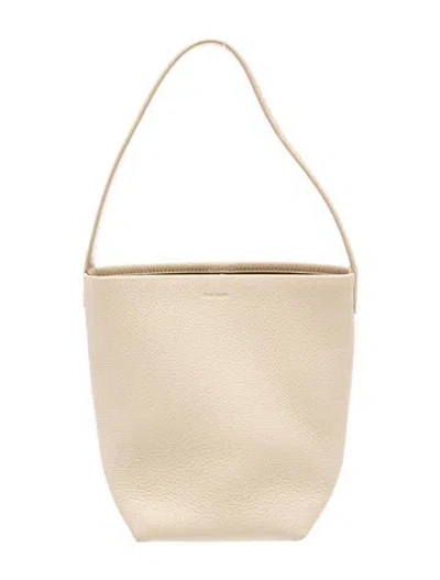 Pre-owned The Row Leather N/s Park Tote Small In Neutral