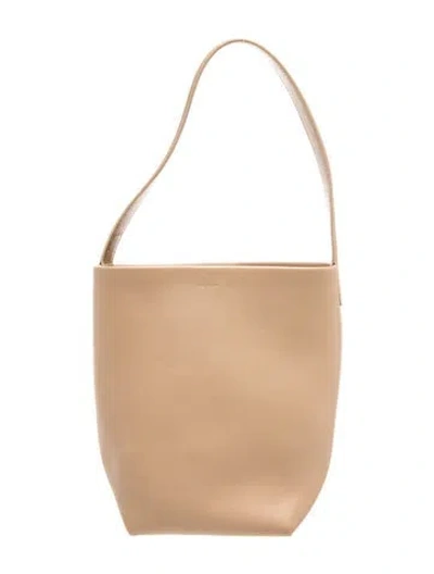Pre-owned The Row Leather N/s Park Tote Small In Neutral