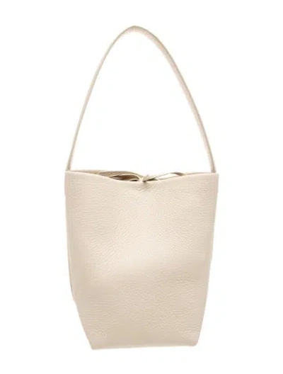 Pre-owned The Row Leather N/s Park Tote Small In Neutral