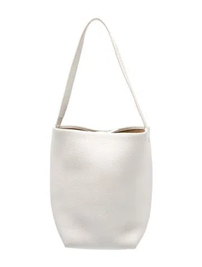 Pre-owned The Row Leather N/s Park Tote Small In White