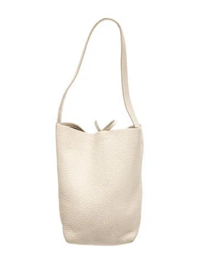 Pre-owned The Row Leather N/s Park Tote Small In White
