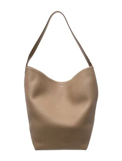 Pre-owned The Row Leather Park Large In Neutral