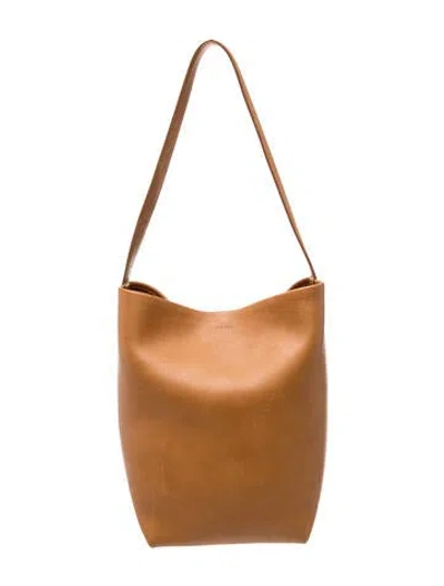Pre-owned The Row Leather Park Leather Tote Large In Neutral