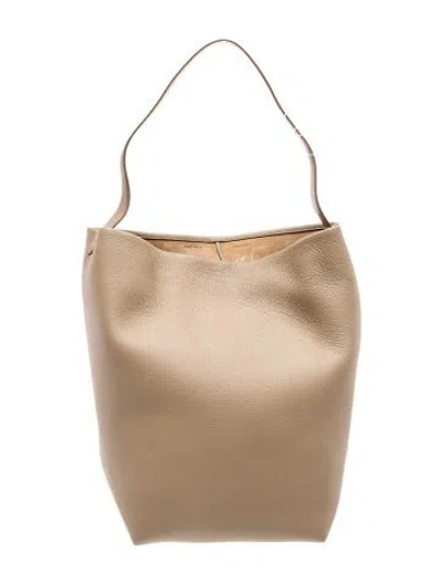Pre-owned The Row Leather Park N/s Large In Brown