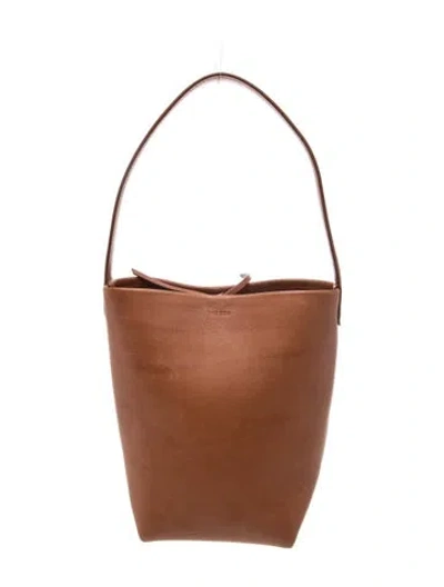 Pre-owned The Row Leather Park N/s Small In Neutral