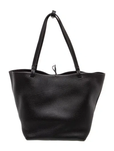 Pre-owned The Row Leather Park Small In Black