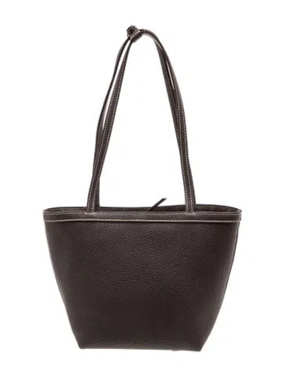 Pre-owned The Row Leather Park Stitch Medium In Brown
