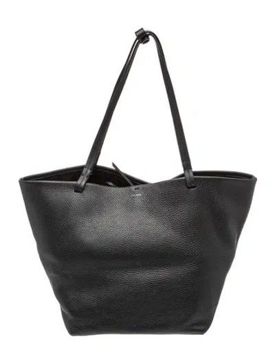Pre-owned The Row Leather Park Three In Black