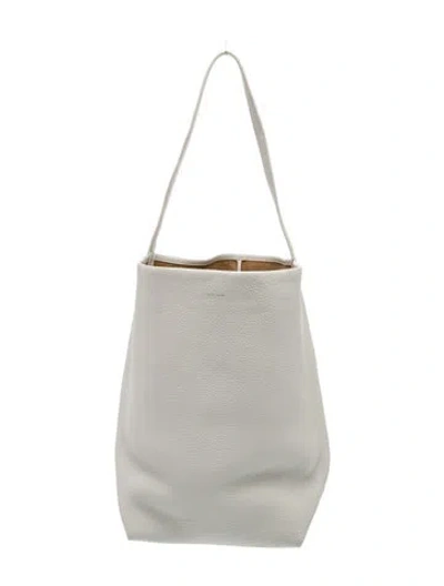 Pre-owned The Row Leather Park Tote Large In Neutral