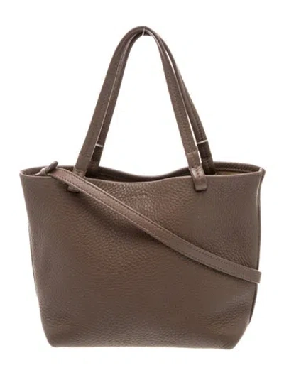 Pre-owned The Row Leather Park Tote Small In Grey