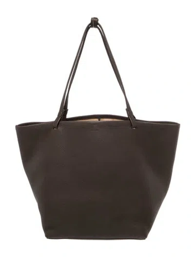 Pre-owned The Row Leather Park Tote Three In Brown