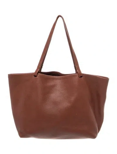 Pre-owned The Row Leather Park Tote Three In Red