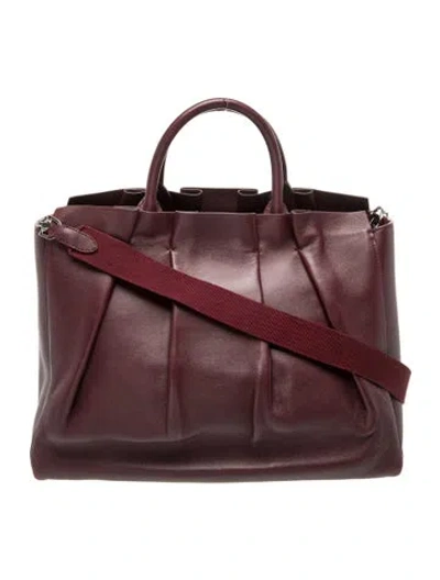 Pre-owned The Row Leather Peggy In Burgundy