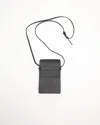 The Row Leather Phone Case In Black