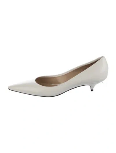 Pre-owned The Row Leather Pumps In White
