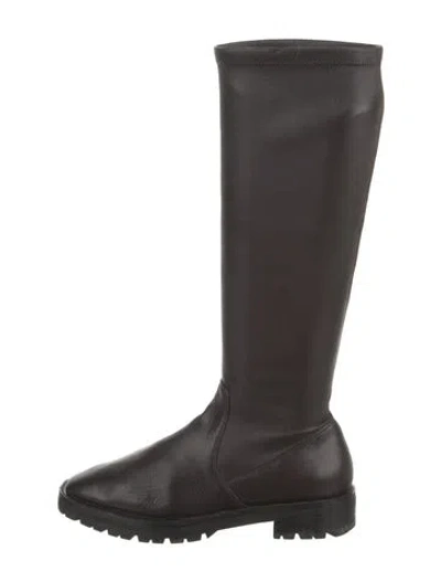 Pre-owned The Row Leather Riding Boots In Brown