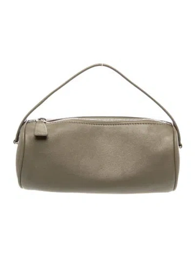 Pre-owned The Row Leather Round 90s Bag In Gray