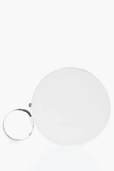 The Row Leather Round Wrist Bag With Zipped Closure