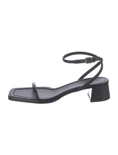 Pre-owned The Row Leather Sandals In Black