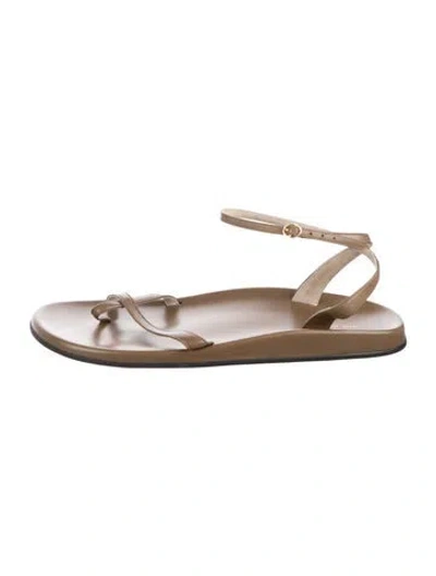Pre-owned The Row Leather Sandals In Brown