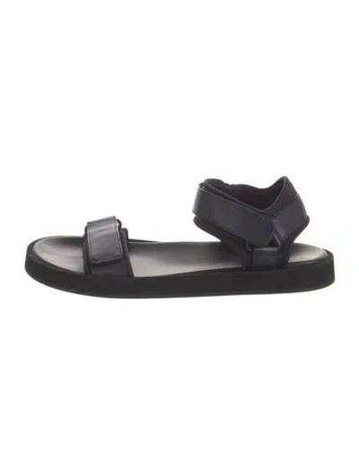 Pre-owned The Row Leather Sandals In Green
