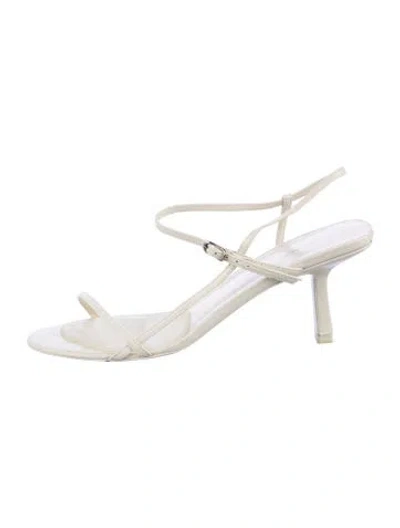 Pre-owned The Row Leather Sandals In Neutral