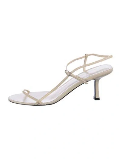 Pre-owned The Row Leather Sandals In White