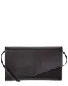 The Row Leather Shoulder Bag In Black