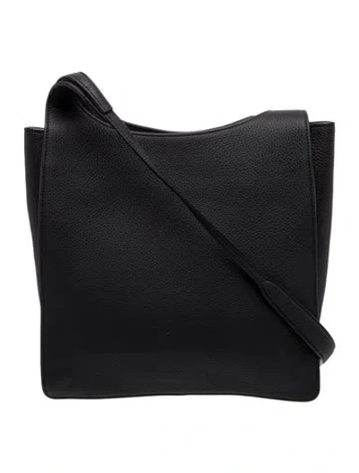 Pre-owned The Row Leather Shoulder Bag In Black