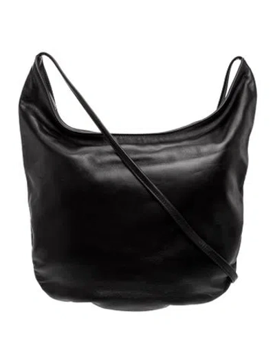 Pre-owned The Row Leather Shoulder Bag In Black