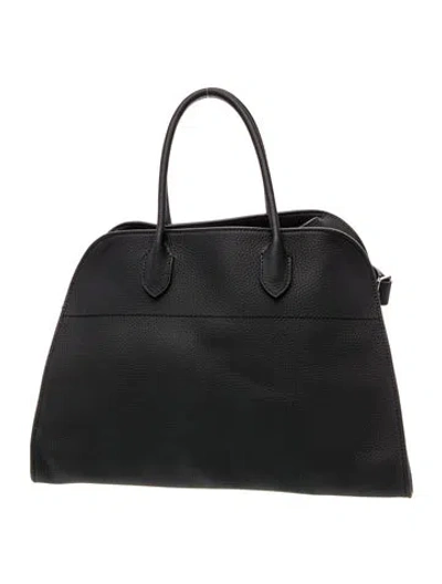 Pre-owned The Row Leather Shoulder Bag In Black